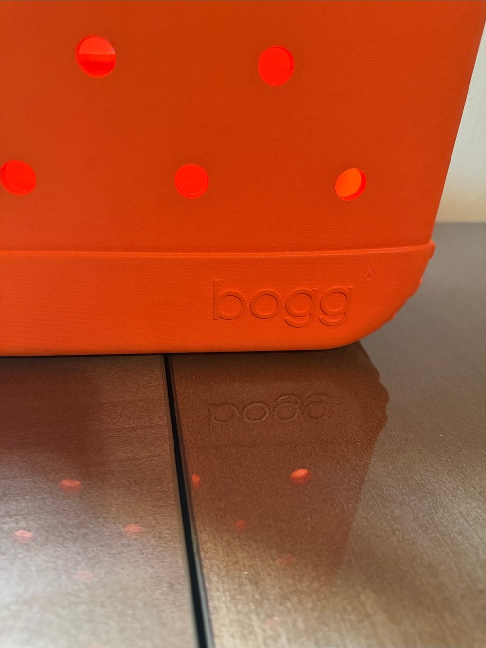 BOGG BAG Bright Orange Perforated Tote w/ FREE scrub life charm for bag - Picture 7 of 9